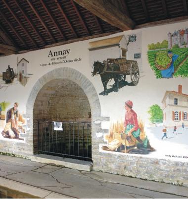 Fresque sur mur extérieur